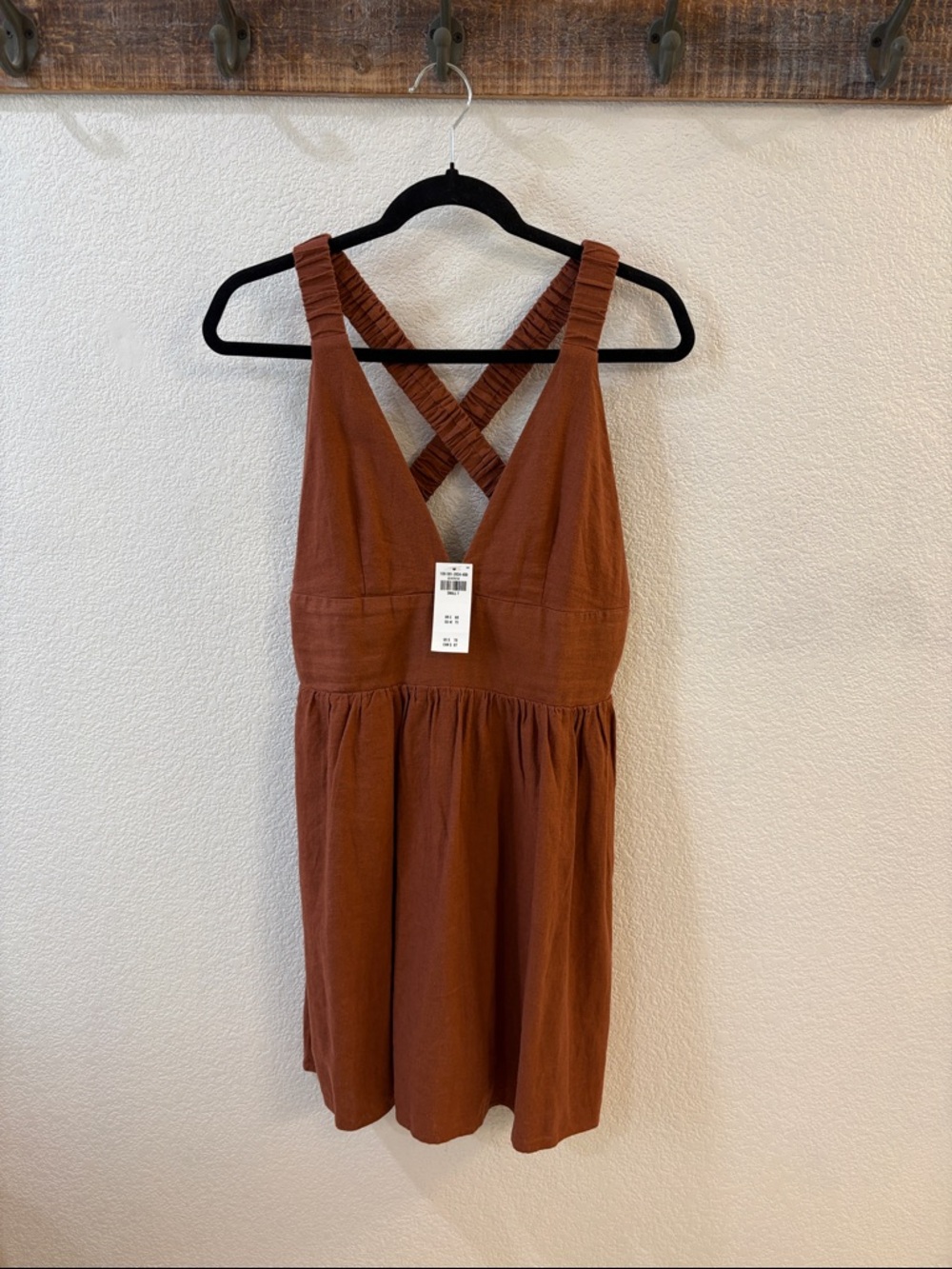 Rust Halter Mini Dress